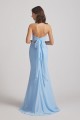 Light Sky Blue Chiffon Strapless Sweetheart Bridesmaid Dresses