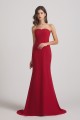 Strapless Sweetheart Chiffon Sheath Bridesmaid Dresses