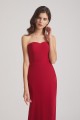 Strapless Sweetheart Chiffon Sheath Bridesmaid Dresses