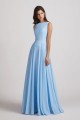Long Sleeveless Open Back Chiffon Maxi Dresses