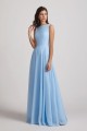 Long Sleeveless Open Back Chiffon Maxi Dresses