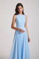 Long Sleeveless Open Back Chiffon Maxi Dresses
