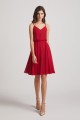 Spaghetti Straps Short V-Neck Chiffon Party Dresses