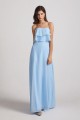 Strapless Long Chiffon Boho Bridesmaid Dresses