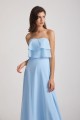Strapless Long Chiffon Boho Bridesmaid Dresses