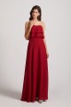 Strapless Chiffon Bridesmaid Dresses with Tiered Ruffles