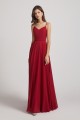 Spaghetti Straps Chiffon A-Line Long Bridesmaid Dresses