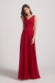 Straps Pleated A-Line Chiffon Sleeveless Bridesmaid Dresses