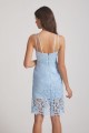 Lace Halter Spaghetti Straps Short Bridesmaid Dresses