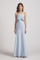 Spaghetti Straps Tiered Top Maxi Bridesmaid Dresses