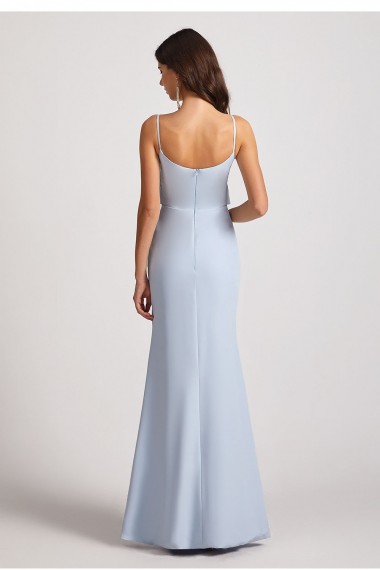 Spaghetti Straps Tiered Top Maxi Bridesmaid Dresses