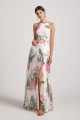 Floral Print Halter Bridesmaid Dresses Ink Wash Painting