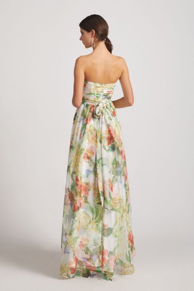 Floral Bridesmaid Dresses with Strapless Sweetheart