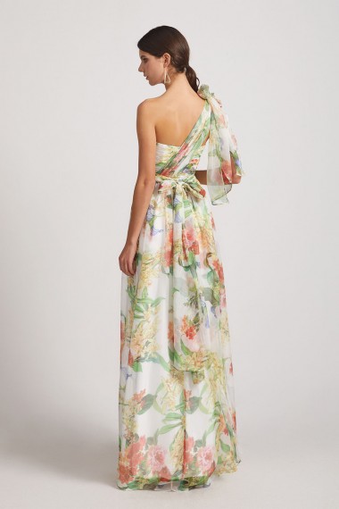 Strapless Sweetheart Floral Bridesmaid Dresses