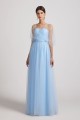 Strapless Sweetheart Floor Length Tulle Bridesmaid Dresses