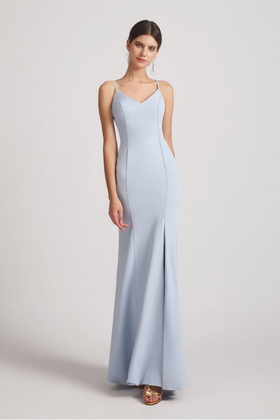 V-Neck Spaghetti Straps Trumpet Maxi Dresses