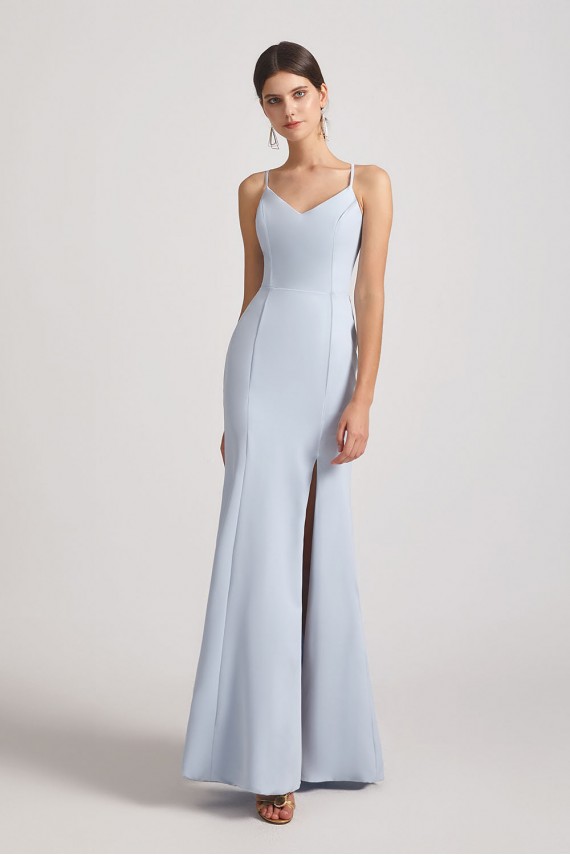 V-Neck Spaghetti Straps Trumpet Maxi Dresses