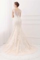 Mermaid V-neck Lace Ivory & Champagne Wedding Dresses