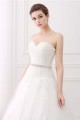 Strapless Sweetheart Belt Lace Ball Gown Wedding Dresses