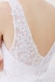 White Jewel Sleeveless Mermaid Lace Wedding Dresses With Belt